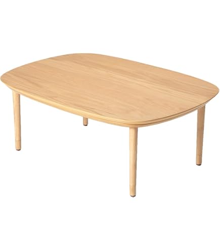 Amazon | 北欧デザインスクエアこたつ イーズ 単品 105x75cm ブラウン